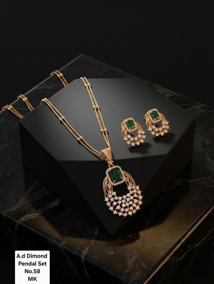 Crystal Elegance A.D. Diamond Pendant Set