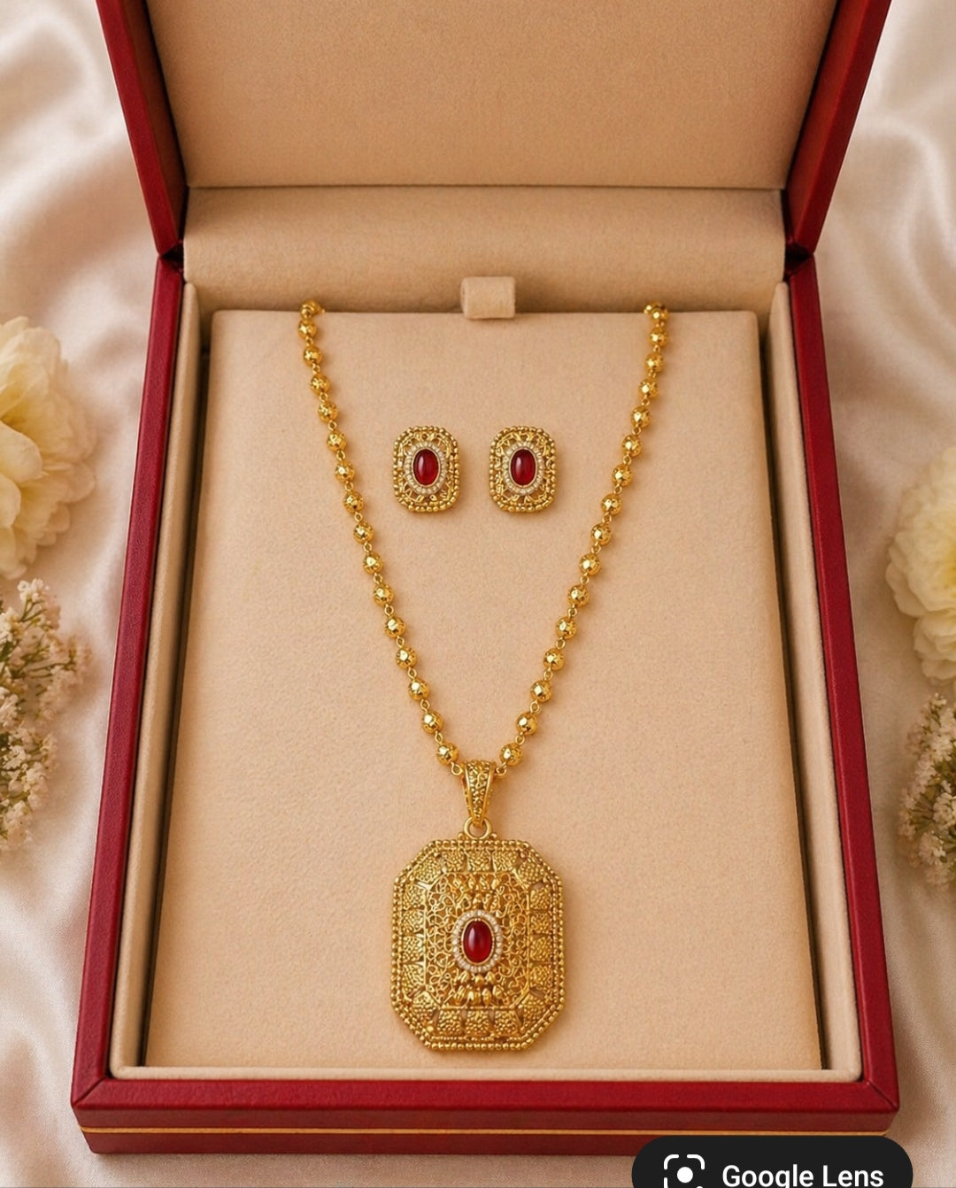 Imperial Peacock Pendant Set